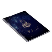 Abend Sky Astral Gold Stars Blue Wedding Notizblock (Rechte Seite)