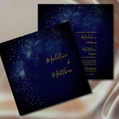 Abend Sky Astral Gold Stars Hochzeit auf dem Blue  Einladung