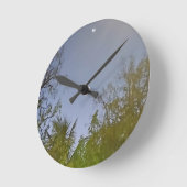 Abend Sky Crescent Moon Foto Runde Wanduhr (Winkel)