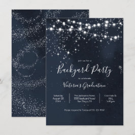 Abend Sky String Lichter Backyard Party Invita Einladung