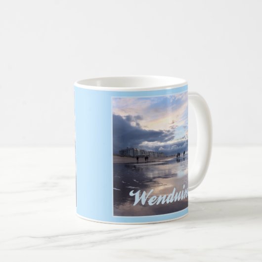 Abend Sky Wenduine Beach, Belgien Kaffeetasse (VorderseiteRechts)