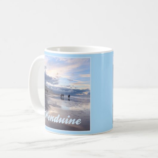 Abend Sky Wenduine Beach, Belgien Kaffeetasse (Vorderseite Links)