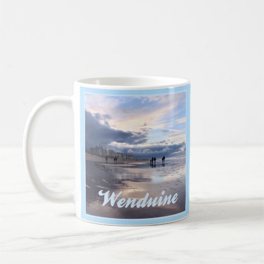 Abend Sky Wenduine Beach, Belgien Kaffeetasse (Links)