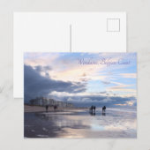 Abend Sky Wenduine Beach, Belgien Postkarte (Vorne/Hinten)