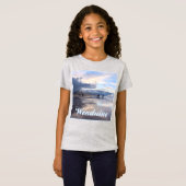 Abend Sky Wenduine Beach, Belgien T-Shirt (Vorne ganz)