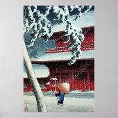 Abend Snow at Edo River Hasui Kawase Circa 1925 Poster (Vorne)