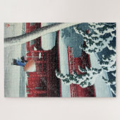 Abend Snow at Edo River Hasui Kawase Circa 1925 Puzzle (Horizontal)