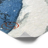 Abend Snow at Terajima Village Hasui Kawase Poster (Ecke)