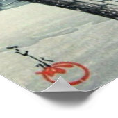 Abend Snow bei Edo River Hasui Kawase Poster (Ecke)