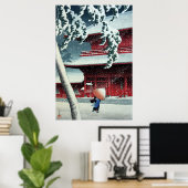 Abend Snow bei Edo River Hasui Kawase Poster (Heimbüro)