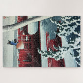 Abend Snow bei Edo River Hasui Kawase Puzzle (Horizontal)