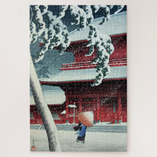 Abend Snow bei Edo River Hasui Kawase Puzzle