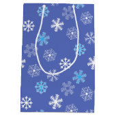 Abend Snowflake Mittlere Geschenktasche Geschenktüte (Rückseite)