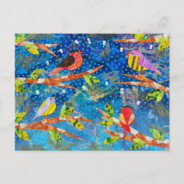Abend Song Birds Postkarte