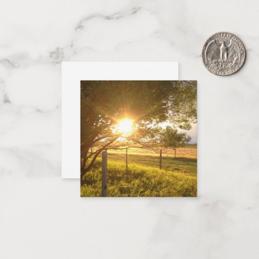 Abend Sonnenlicht-Blindkarte Mitteilungskarte (Vorderseite/Rückseite Beispiel)