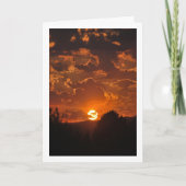 Abend Sonnenuntergang Landschaft Karte (Vorderseite)