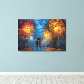 Abend Spaziergang im Herbst Leinwanddruck (Insitu (Holzboden))