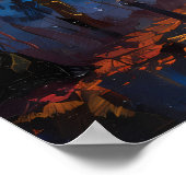 Abend Spaziergang im Herbst Poster (Ecke)