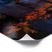 Abend Spaziergang im Herbst Poster (Ecke)