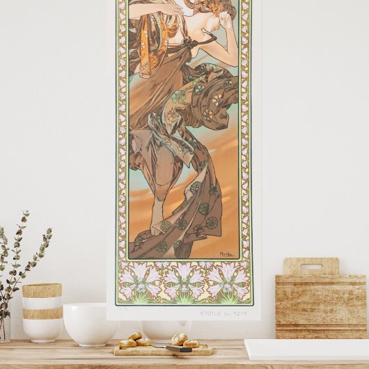 Abend Star von Alphonse Mucha Poster (Küche)