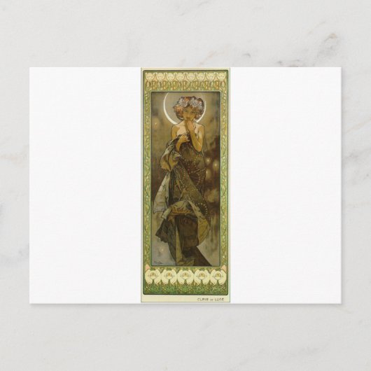 Abend Star von Alphonse Mucha Postkarte (Vorderseite)