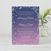 Abend Stars Twinkle Sky Wedding Einladung (Stehend Vorderseite)