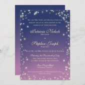 Abend Stars Twinkle Sky Wedding Einladung (Vorne/Hinten)