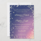 Abend Stars Twinkle Sky Wedding Einladung (Vorderseite)
