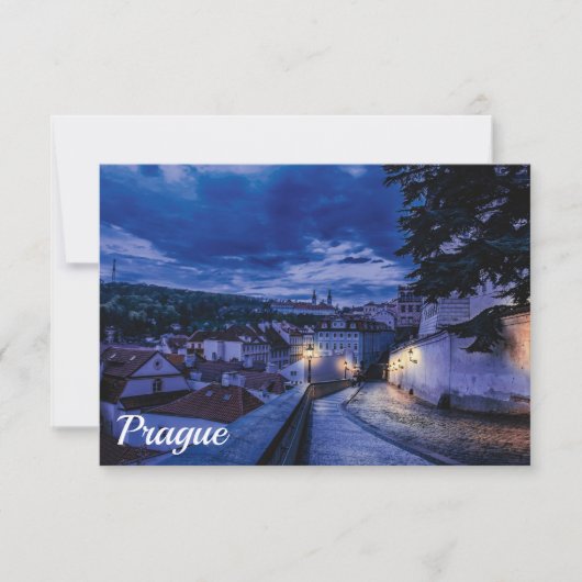 Abend Straße in Prag (Vorderseite)