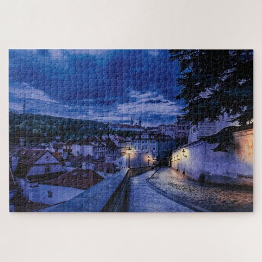 Abend Straße in Prag Jigsaw Puzzle (Horizontal)
