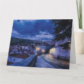 Abend Straße in Prag Karte (Rückseite)