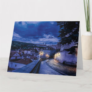 Abend Straße in Prag Karte