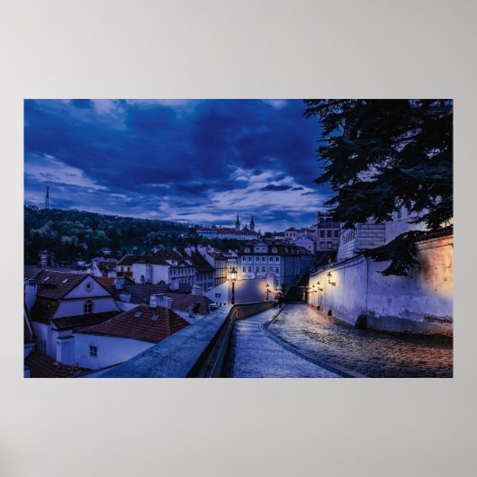 Abend Straße in Prag Poster (Vorne)