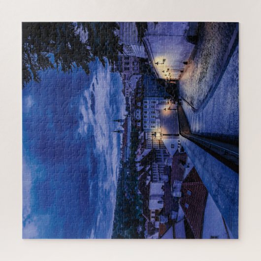 Abend Straße in Prag Puzzle (Vertikal)