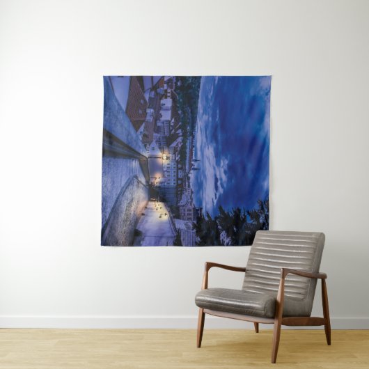 Abend Straße in Prag Wandteppich (Beispiel (Horizontal))
