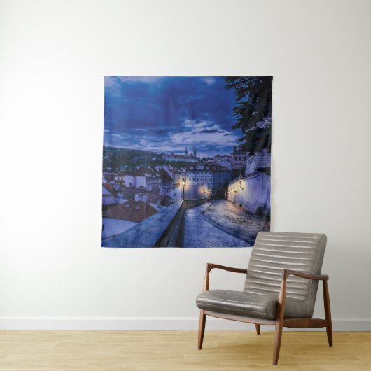 Abend Straße in Prag Wandteppich (Beispiel)