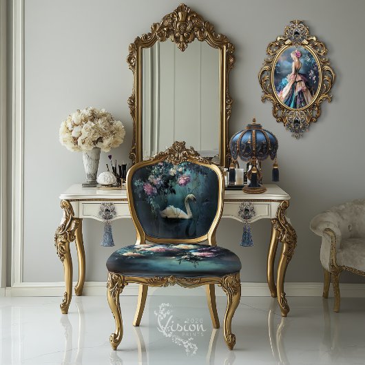 Abend Stroll, Dunkle Moody Fantasy Swan Seidenpapier