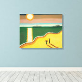 Abend Sun 2010 Leinwanddruck (Insitu (Holzboden))