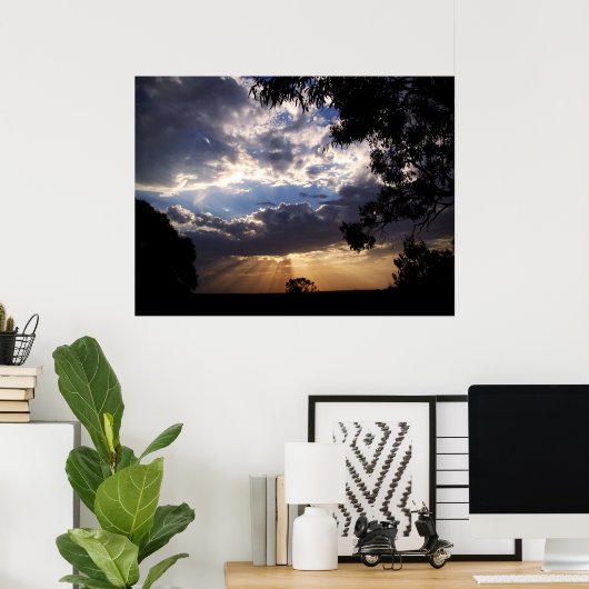 ABEND SUNRAYS Poster (Heimbüro)