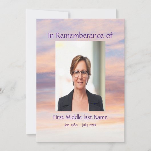 Abend Sunset Sunset Sunset Einladung (Vorderseite)