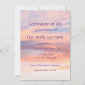 Abend Sunset Sunset Sunset Einladung (Rückseite)