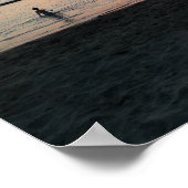 Abend Sunset Tropical Beach Waikiki Oahu Hawaii Poster (Ecke)
