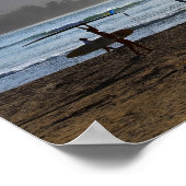 Abend Surfers, Hanalei Bay, Kauai Poster (Ecke)