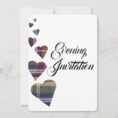 Abend Tartan Einladung (Vorderseite)