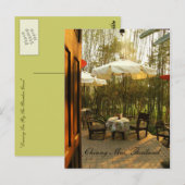 Abend Tee am Bambushain Postkarte (Vorne/Hinten)