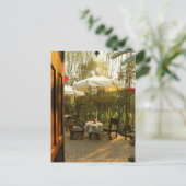 Abend Tee am Bambushain Postkarte (Stehend Vorderseite)