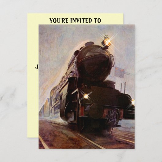 Abend Train Sta Einladung (Vorne/Hinten)