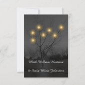 Abend Tree Garden Hochzeit Einladung (Vorderseite)