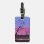 Abend Tree Gepäckanhänger (Vorderseite vertikal)
