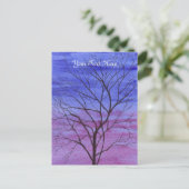 Abend Tree Postcard Postkarte (Stehend Vorderseite)